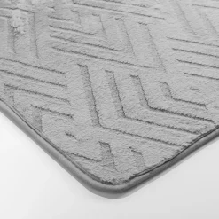 Dywaniki| Dywanik srebrny DOVER 3D 60x100 cm