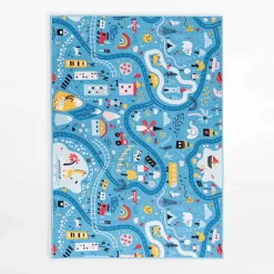Dywaniki|Dywany Dziecięce|inny Dywanik STELLA, ulice, niebieski, 80x100 cm