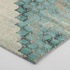 Dywaniki|Dywany Zewnętrzne|inny Dywanik szaro-turkusowy PATCHWORK MALTA 60x100 cm