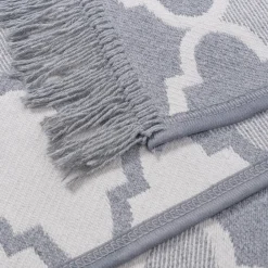 Dywaniki|inny Dywanik w marokański wzór szary ALBORG 50x80 cm