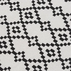 Dywaniki| Dywanik w romby biało-czarny SCANDI 50x80 cm