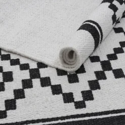 Dywaniki| Dywanik w romby biało-czarny SCANDI 50x80 cm