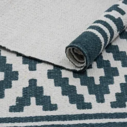 Dywaniki| Dywanik w romby niebiesko-biały SCANDI 50x80 cm