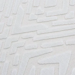 Dywanik z połyskującym wzorem 3D kremowy ETNA 60x100 cm