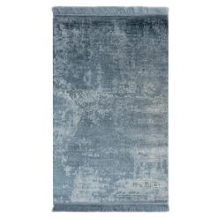 Dywaniki| Dywanik z wiskozy niebieski RITZ 67x110 cm