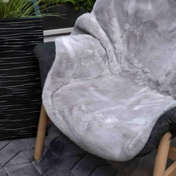 inny Dywanik ze sztucznego futra RABBIT szary, 60x90 cm