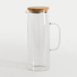 Dzbanki I Karafki|inny Dzbanek szklany z bambusową pokrywą 1,2 L