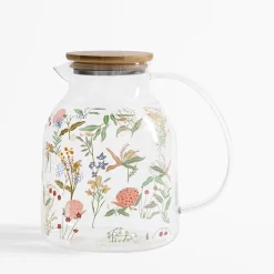 Dzbanki I Karafki|inny Dzbanek z bambusową pokrywką KWIATY 1,6 L