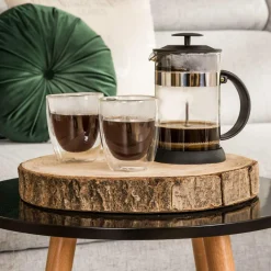 Dzbanek z zaparzaczem i 2 szklanki termiczne 300 ml