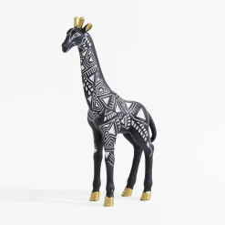 Figurki Dekoracyjne|inny Figurka dekoracyjna czarno-złota ŻYRAFA