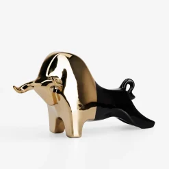 inny Figurka dekoracyjna czarno-złota BYK