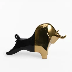 inny Figurka dekoracyjna czarno-złota BYK