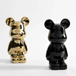 inny Figurka dekoracyjna MIŚ złota 26 cm