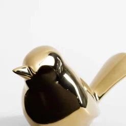 inny Figurka dekoracyjna PTAK złota