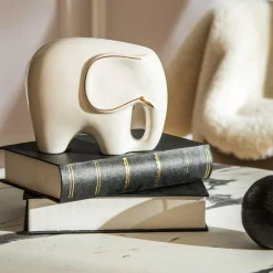 inny Figurka dekoracyjna SŁOŃ biały 13,5 cm