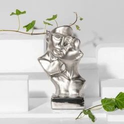 inny Figurka dekoracyjna srebrna FACES 21 cm