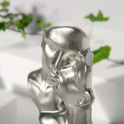 inny Figurka dekoracyjna srebrna FACES 21 cm