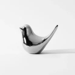 Figurki Dekoracyjne|inny Figurka dekoracyjna srebrna PTAK 8 cm