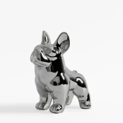 Figurki Dekoracyjne|inny Figurka dekoracyjna srebrna PIES 20 cm