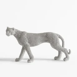 Figurki Dekoracyjne|inny Figurka dekoracyjna srebrna PANTERA 29 cm