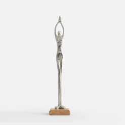 Figurki Dekoracyjne|inny Figurka dekoracyjna srebrna JOGA MIX 35 cm