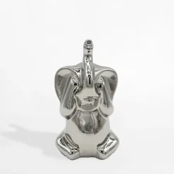 inny Figurka dekoracyjna srebrna SŁOŃ zakryte oczy 13,8 cm