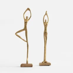 inny Figurka dekoracyjna złota JOGA MIX 35 cm