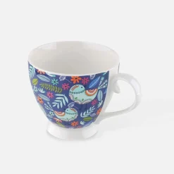 Filiżanki I Spodki|Altom Filiżanka na nóżce granatowa JUMBO FOLK 350 ml