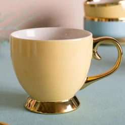 Filiżanka porcelanowa na nóżce Jumbo AURORA GOLD 400 ml