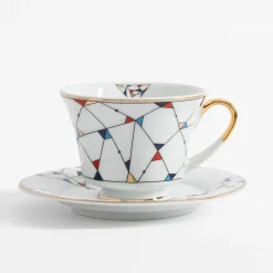 Porcelana Bogucice Filiżanka ze spodkiem ARLEKIN 250 ml