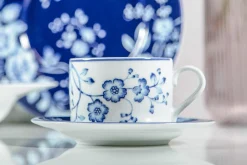 Filiżanki I Spodki|Porcelana Bogucice Filiżanka ze spodkiem EVIA BLUE 220 ml
