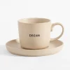 Filiżanki I Spodki| Filiżanka ze spodkiem kremowa MATTE 220 ml