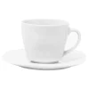 Filiżanki I Spodki| Filiżanka ze spodkiem porcelanowa QUADRO biała 210 ml