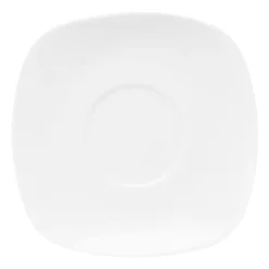 Filiżanki I Spodki| Filiżanka ze spodkiem porcelanowa QUADRO biała 210 ml