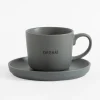 Filiżanki I Spodki| Filiżanka ze spodkiem szara MATTE 220 ml