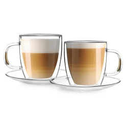 Filiżanki I Spodki| Filiżanki termiczne AMO 250 ml ze spodkami, kpl. 2 szt.