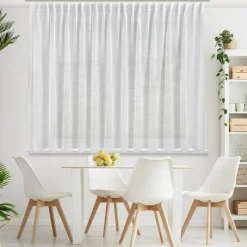 Firany, Zasłony I Akcesoria|Eurofirany Firana do salonu biała SIMONE 300x170 cm