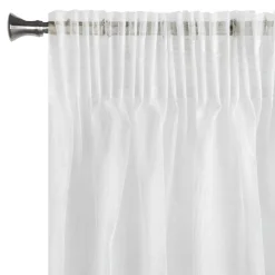 Eurofirany Firana do salonu na taśmie biała ESEL 135x270 cm