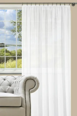 Firana kreszowana DIANA z taśmą marszczącą 140x245 cm