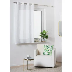 Firany, Zasłony I Akcesoria| Firana na przelotkach biała SOFIA 140x160 cm