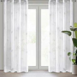 Firany, Zasłony I Akcesoria|Eurofirany Firana na przelotkach biała SABINE 140x250 cm
