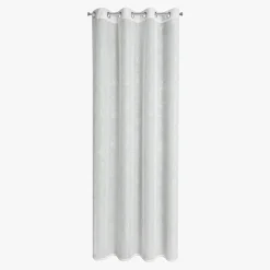 Firany, Zasłony I Akcesoria|Eurofirany Firana na przelotkach biało-srebrna AMALIA 140x250 cm