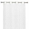 Firany, Zasłony I Akcesoria| Firana na przelotkach w geometryczne wzory biała TULUM 140x260 cm