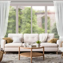 Firany, Zasłony I Akcesoria|Eurofirany Firana na taśmie biała KIRA 140x270 cm