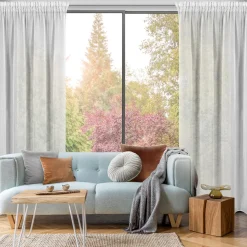 Firany, Zasłony I Akcesoria|Eurofirany Firana na taśmie biała TULSA 140x270 cm