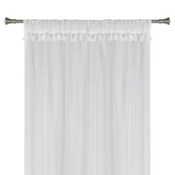 Firana z makramą i tunelem AZUL 140x260 cm