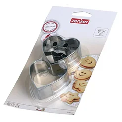 Foremki do wykrawania ciastek ZENKER SMILEY 2 szt. MIX