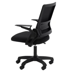 Dzieci Fotel biurowy ruchome podłokietniki FROSTEA czarny