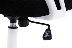 Fotele Biurowe| Fotel biurowy z ruchomymi podłokietnikami czarno-biały FROSTEA