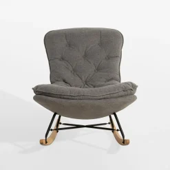 Fotele Wypoczynkowe|inny Fotel bujany jasnoszary DYNI